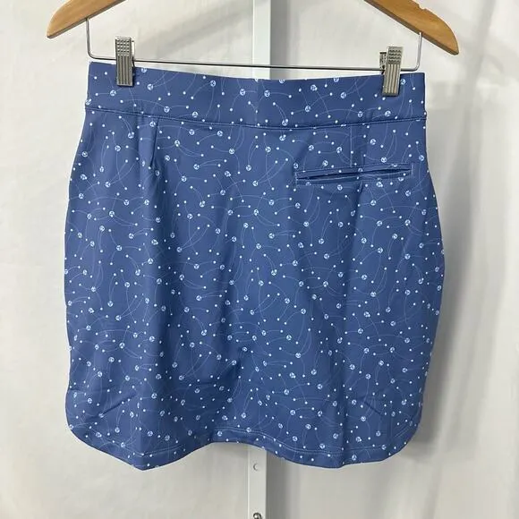 Peter Millar‎ Alice Petal Hem Skort Womens Size Small Storm Blue Golf
