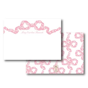Pink Chintz Bow Stationery