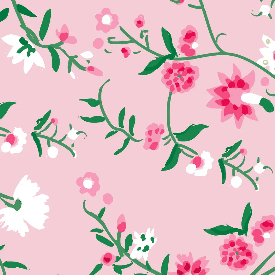 Pink Chintz Garden Calling Card