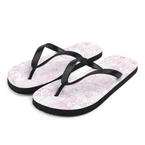 Pink Hibiscus Flip-Flops