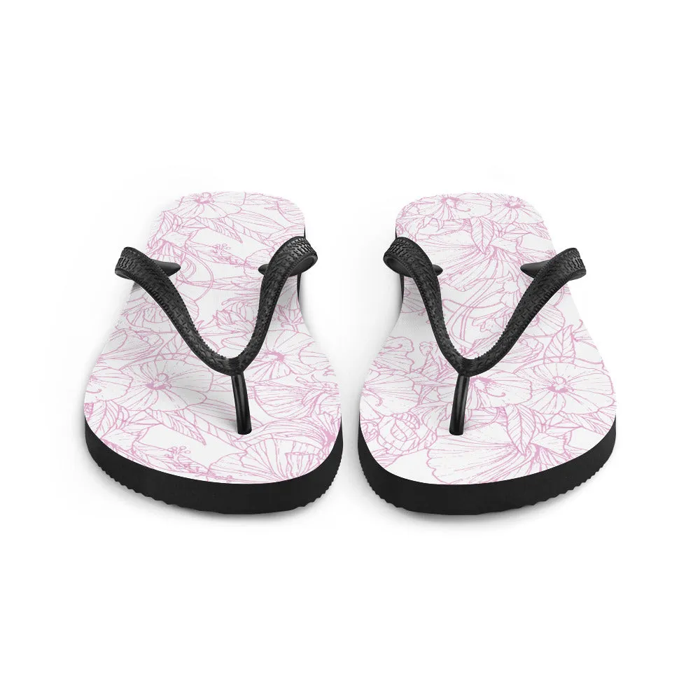 Pink Hibiscus Flip-Flops