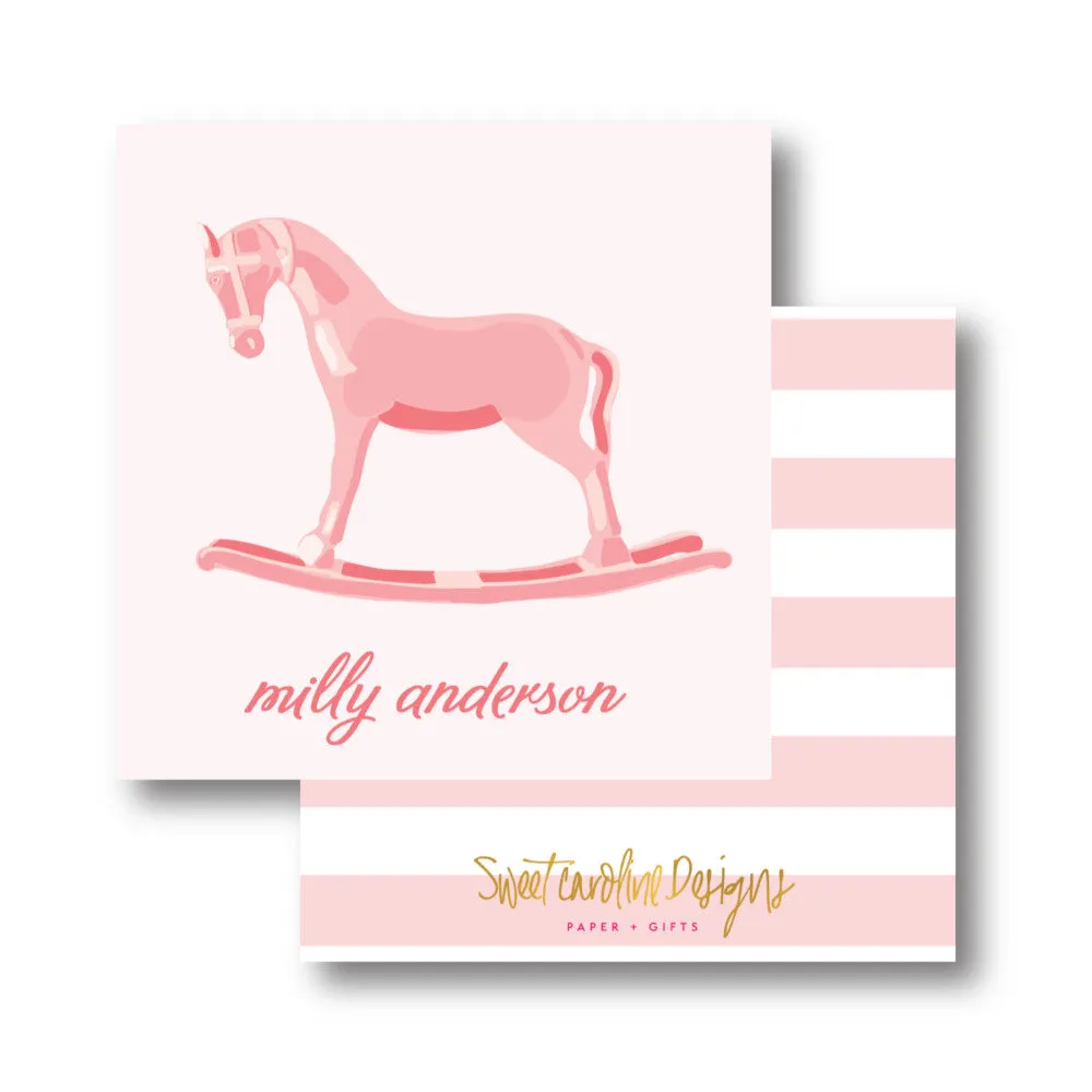 Pink Rocking Horse Calling Card