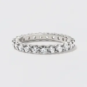 Platinum Diamond Eternity Wedding Band - Polished 2.5mm