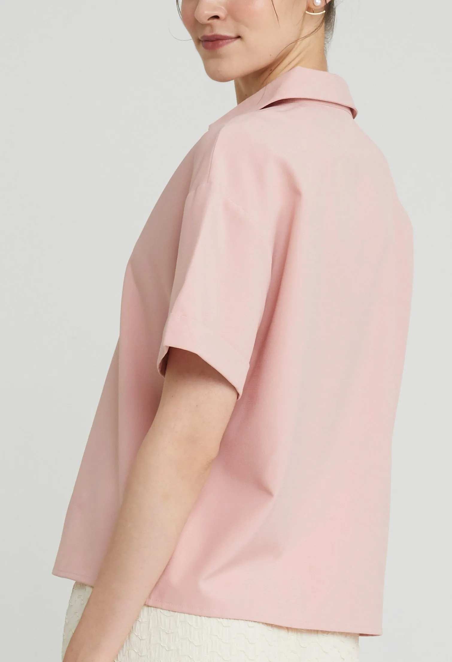 Pleated Slip-On Top