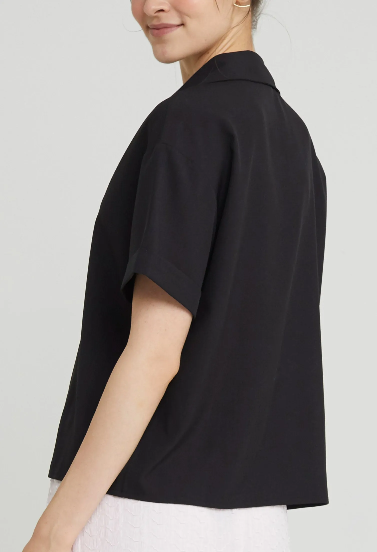 Pleated Slip-On Top