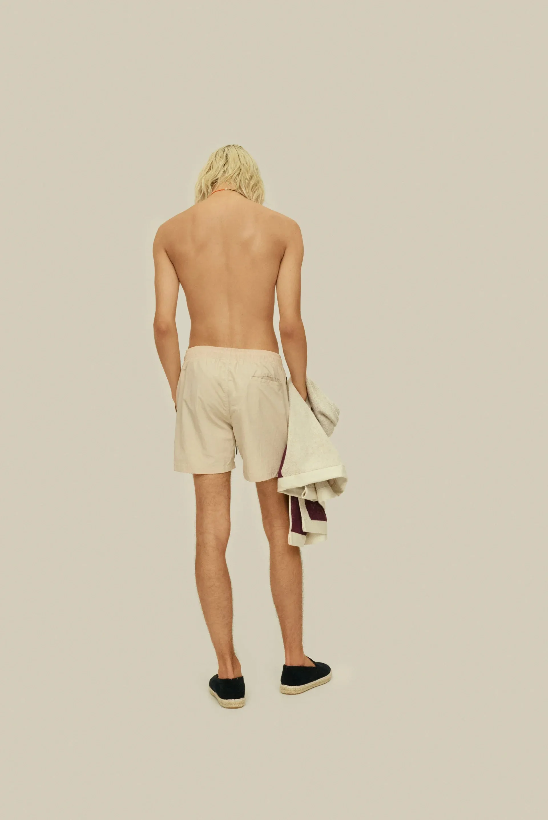Plum Nylon Swim Shorts