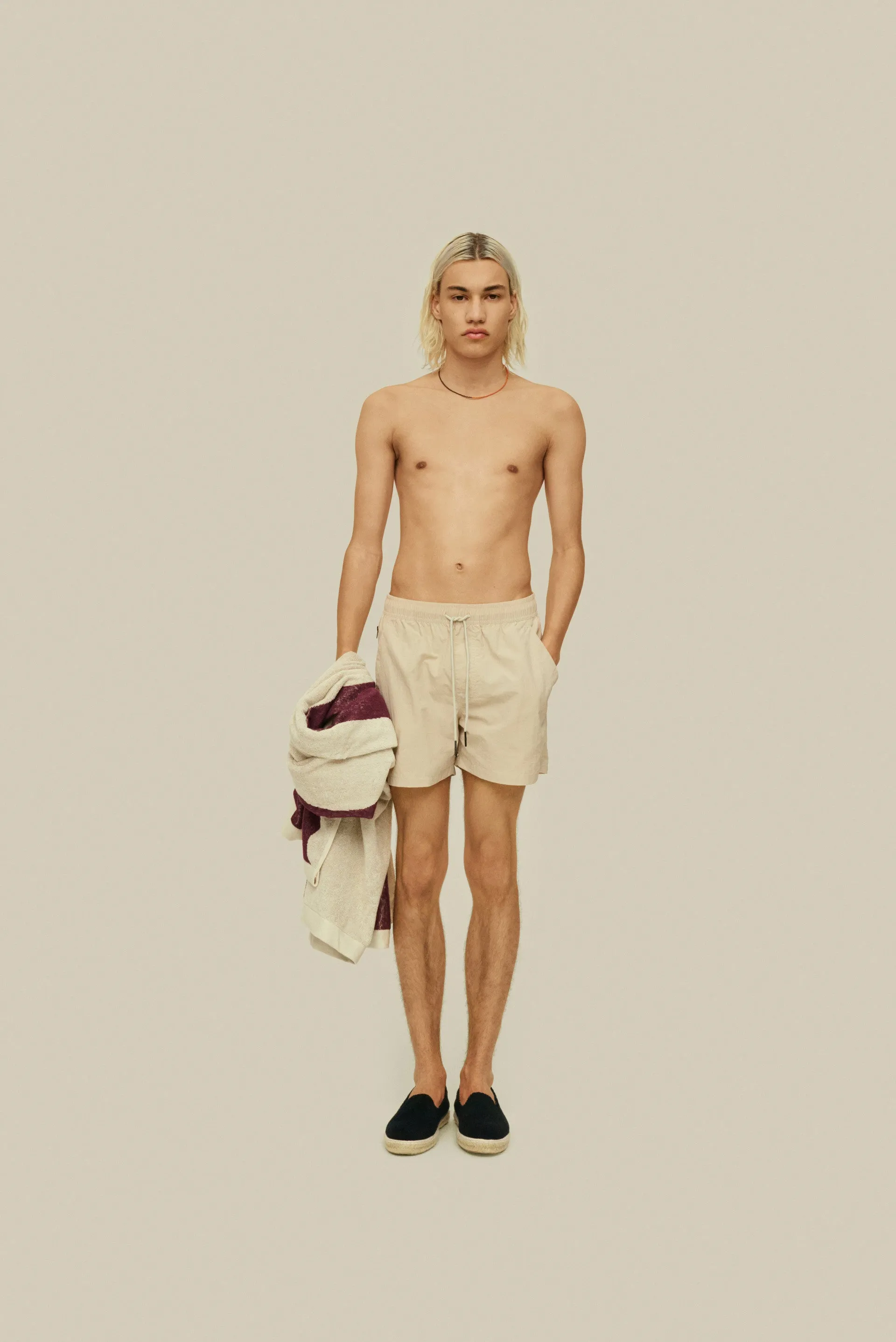Plum Nylon Swim Shorts