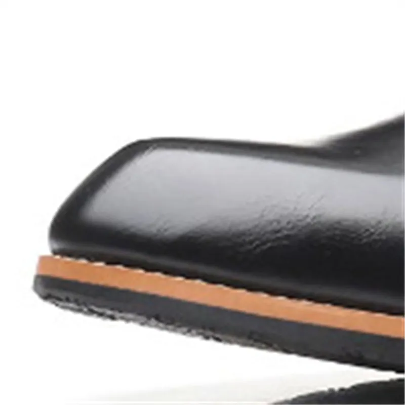 Pointed Toe Solid Color PU Leather Shoes