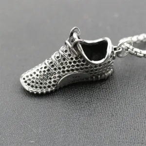 Popular style Punk Gothic Cool Titanium Stainless Steel Sports Shoes Shape Pendants Necklaces for Men Jewelry  6C0400