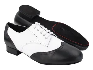 PP301DB Black Leather & White Leather