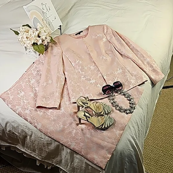 Preston York 2PC Pink Blazer Skirt Suit Set Office Wear Business Casual …