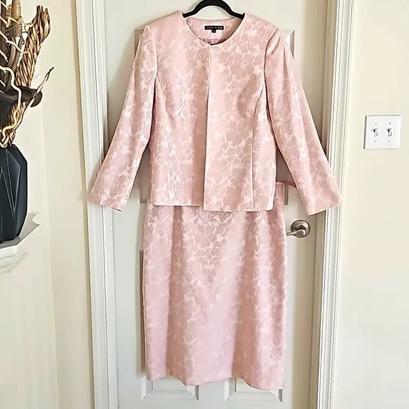 Preston York 2PC Pink Blazer Skirt Suit Set Office Wear Business Casual …