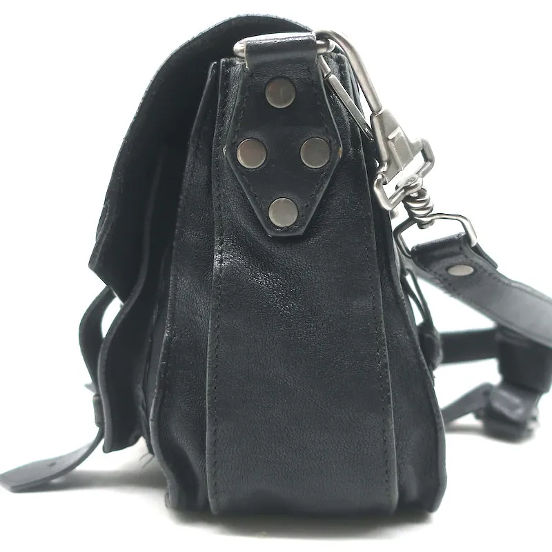 Proenza Schouler PS1 Pouch Black Leather Mini Crossbody Bag