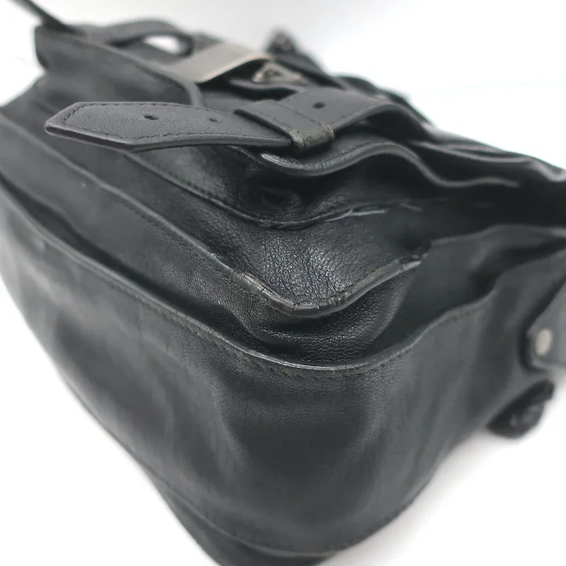 Proenza Schouler PS1 Pouch Black Leather Mini Crossbody Bag