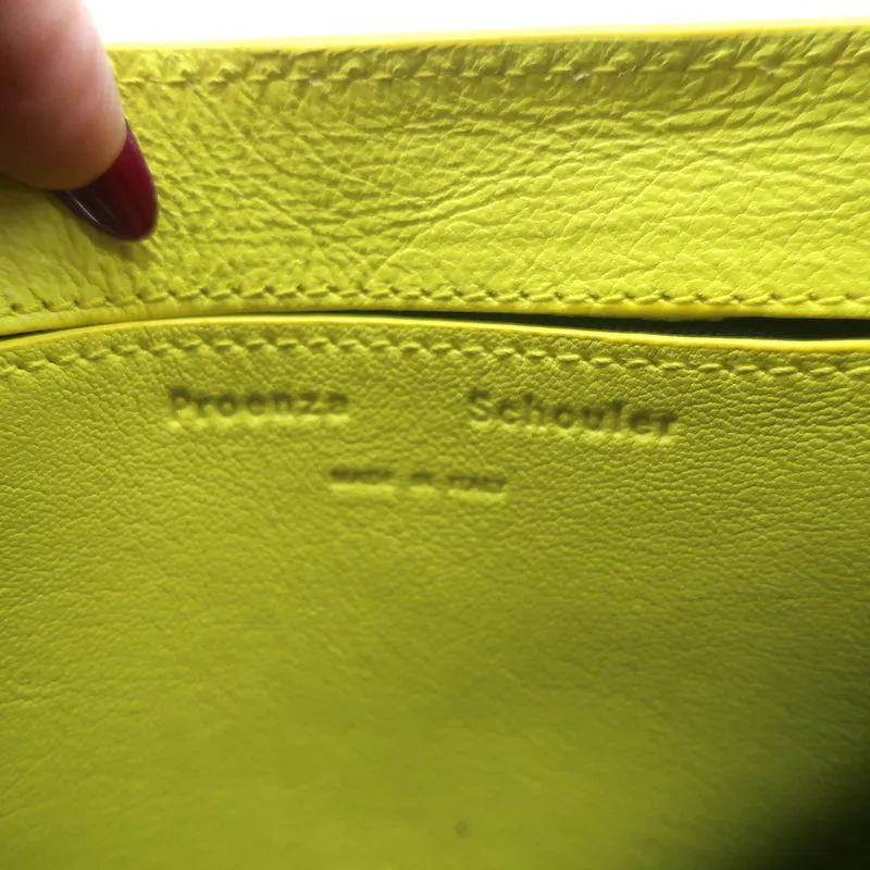 Proenza Schouler PS1 Zip-Around Mini Crossbody Bag Yellow Leather