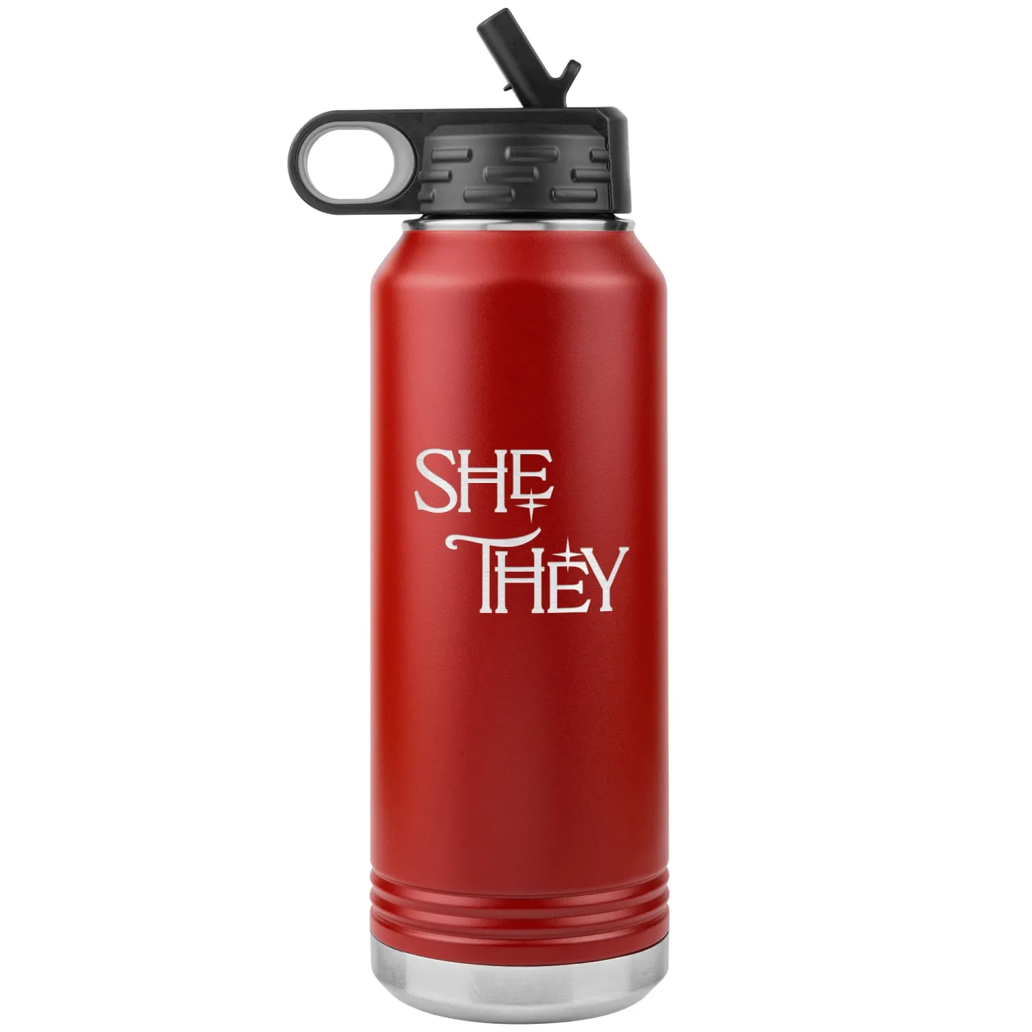 Pronoun Wishing Star She They 32oz Vacuum Tumbler