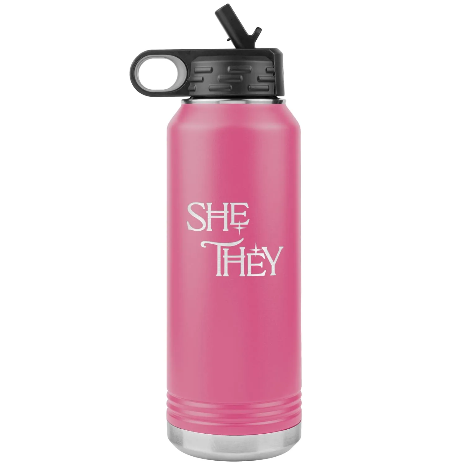 Pronoun Wishing Star She They 32oz Vacuum Tumbler