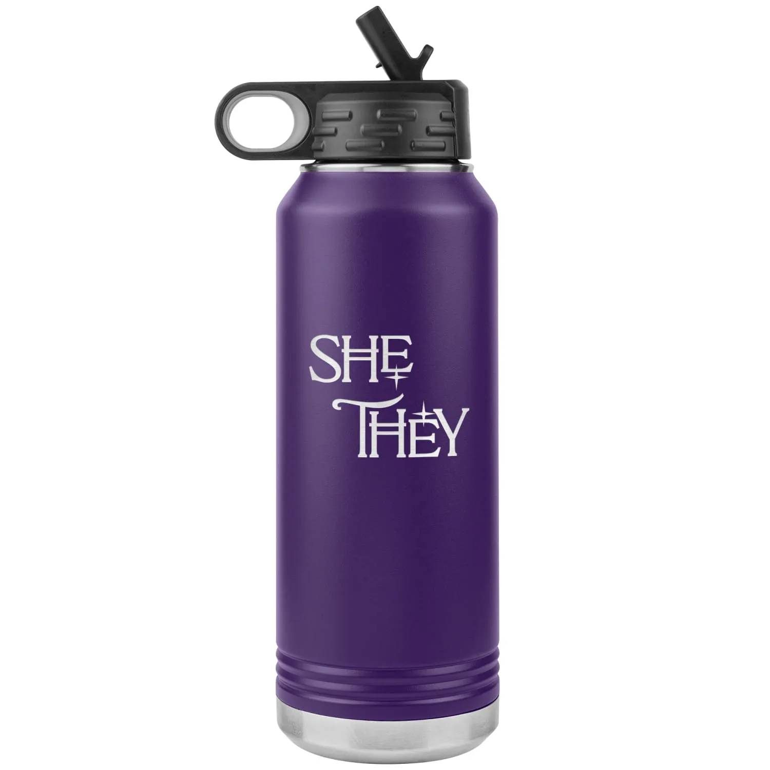 Pronoun Wishing Star She They 32oz Vacuum Tumbler