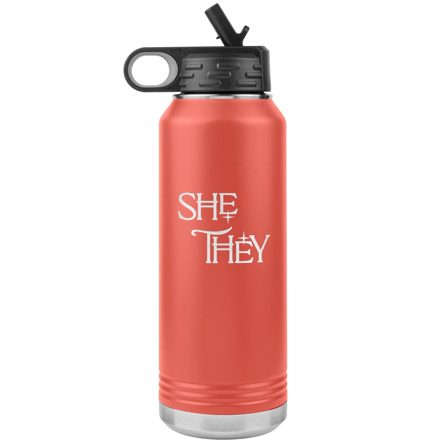 Pronoun Wishing Star She They 32oz Vacuum Tumbler