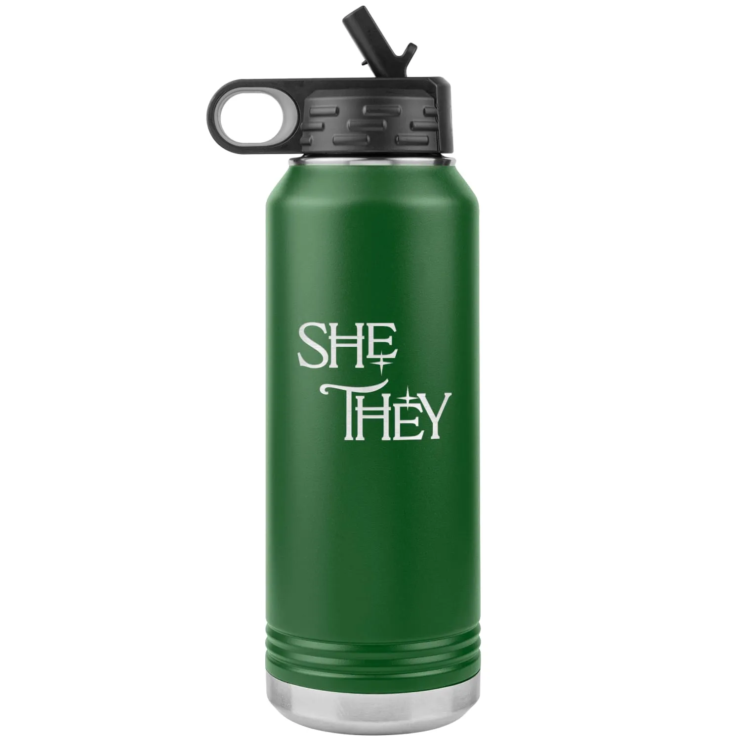 Pronoun Wishing Star She They 32oz Vacuum Tumbler