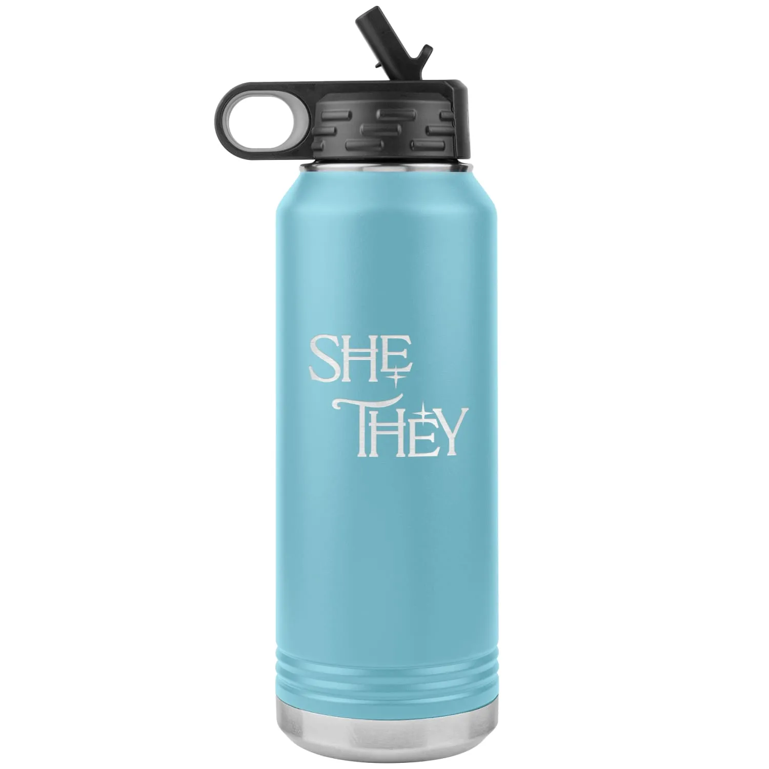 Pronoun Wishing Star She They 32oz Vacuum Tumbler