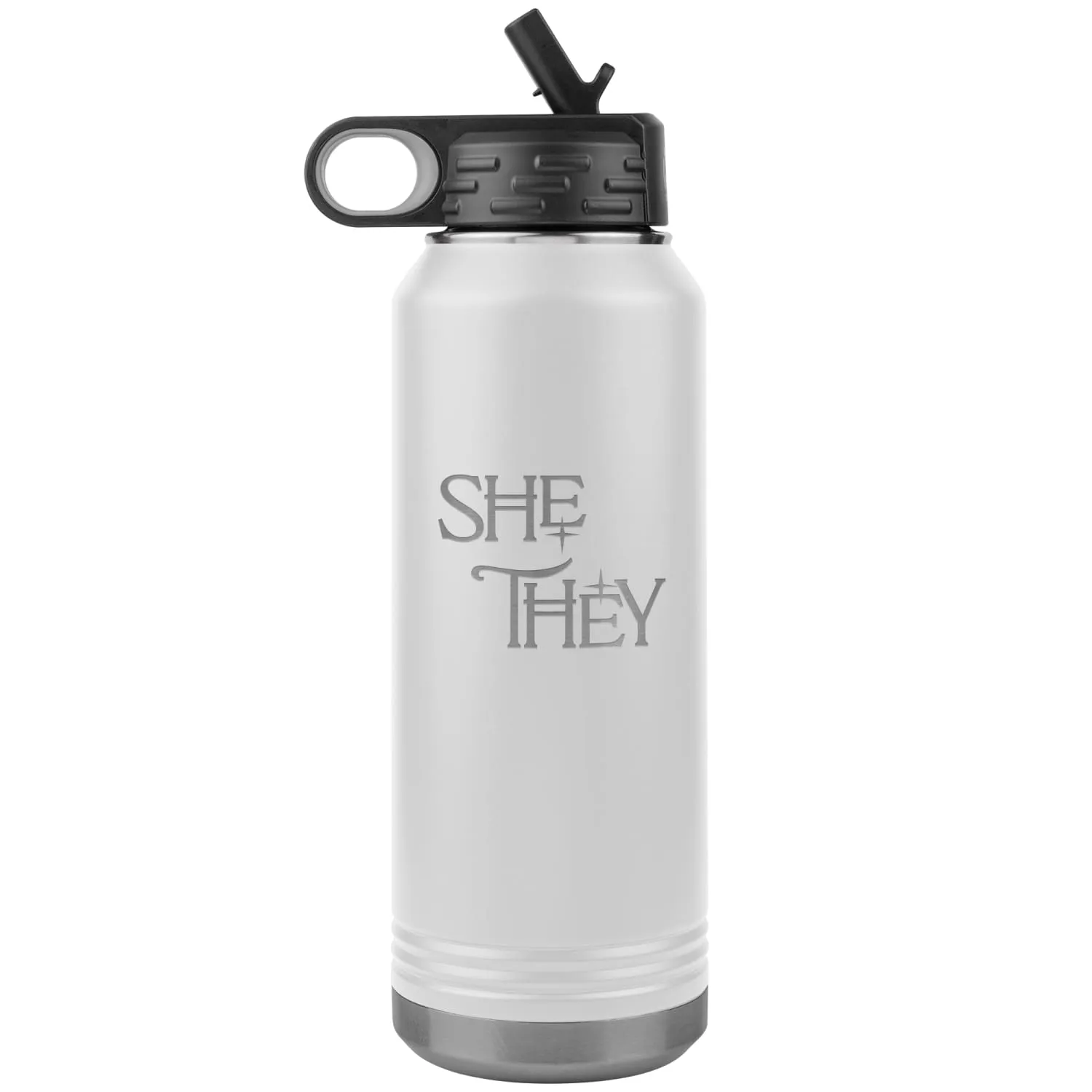 Pronoun Wishing Star She They 32oz Vacuum Tumbler