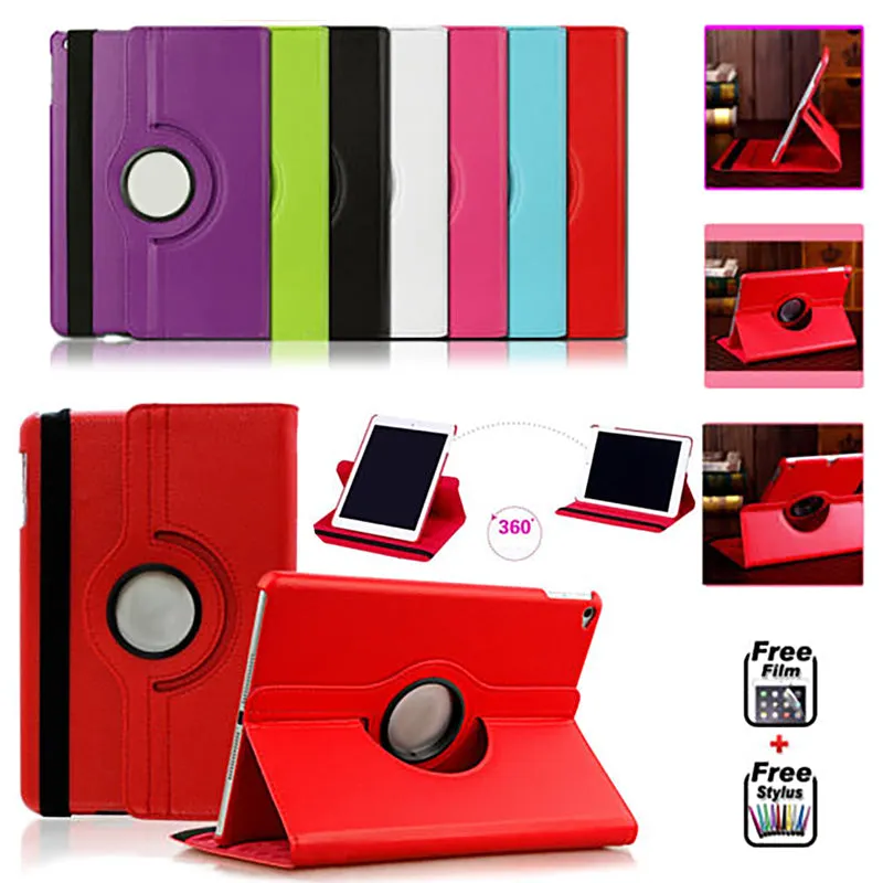 PU Leather Smart Stand Flip Case Cover for Apple iPad mini3/2/1 360 Rotation Tablet Full Protector Case