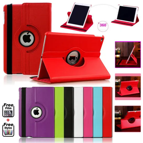 PU Leather Smart Stand Flip Case Cover for Apple iPad mini3/2/1 360 Rotation Tablet Full Protector Case