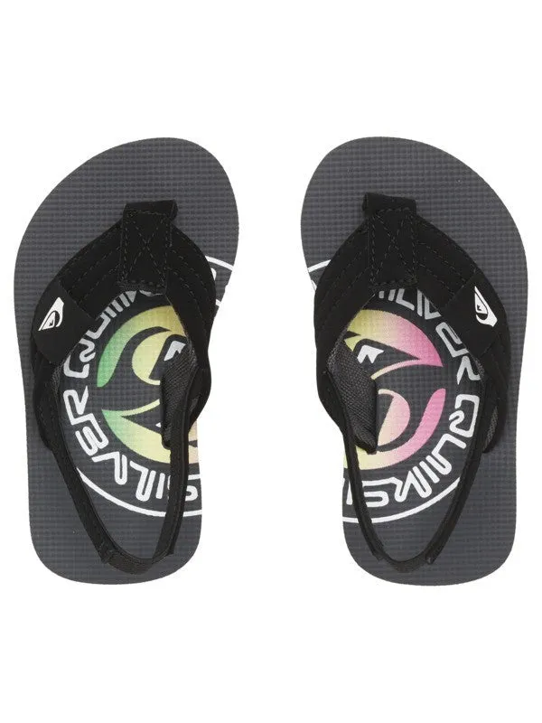 Quiksilver Boys Molokai Layback Toddler Sandal - Grey/Green/Grey