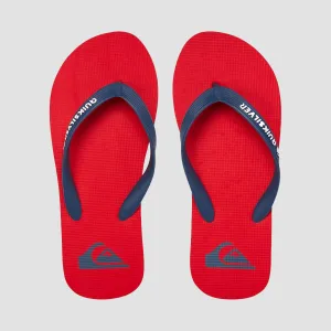 Quiksilver Molokai Flip Flops Red/Blue/Red - Kids