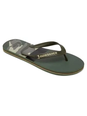 Quiksilver Molokai Panel Youth Flip-Flops - Green/Black/Green
