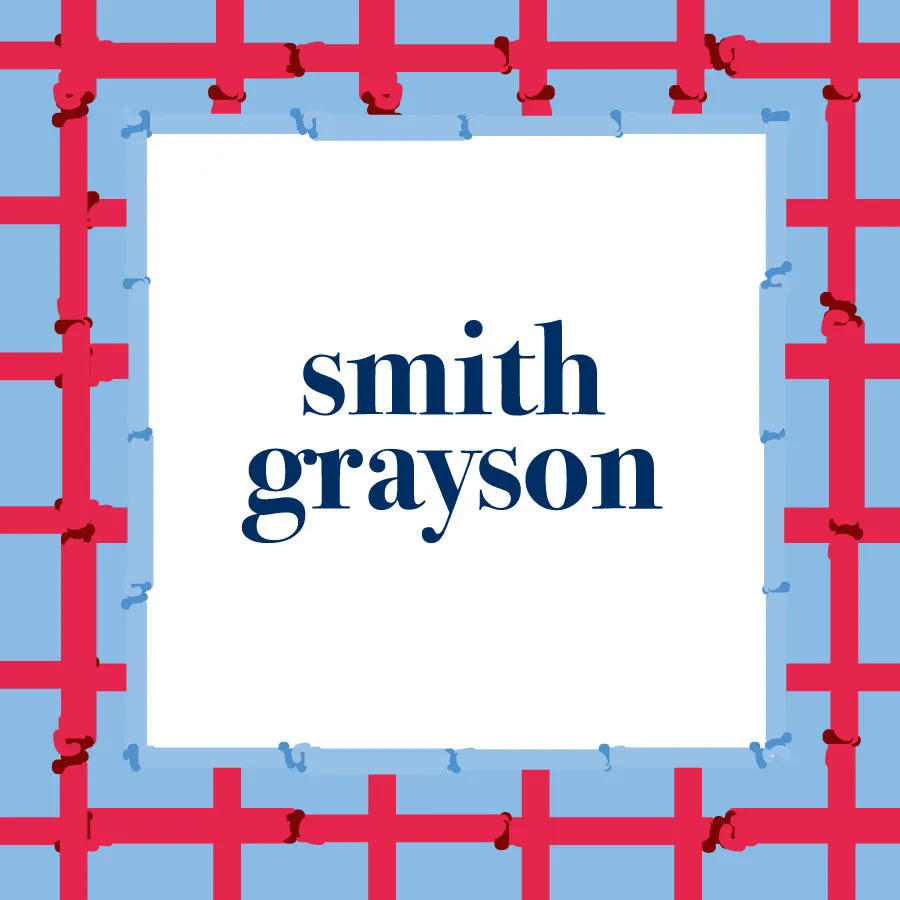 Red Blue Bamboo Calling Card
