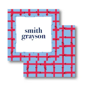 Red Blue Bamboo Calling Card