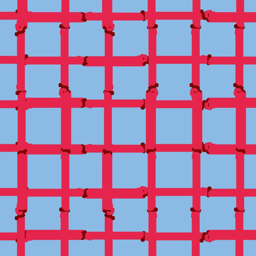 Red Blue Bamboo Calling Card