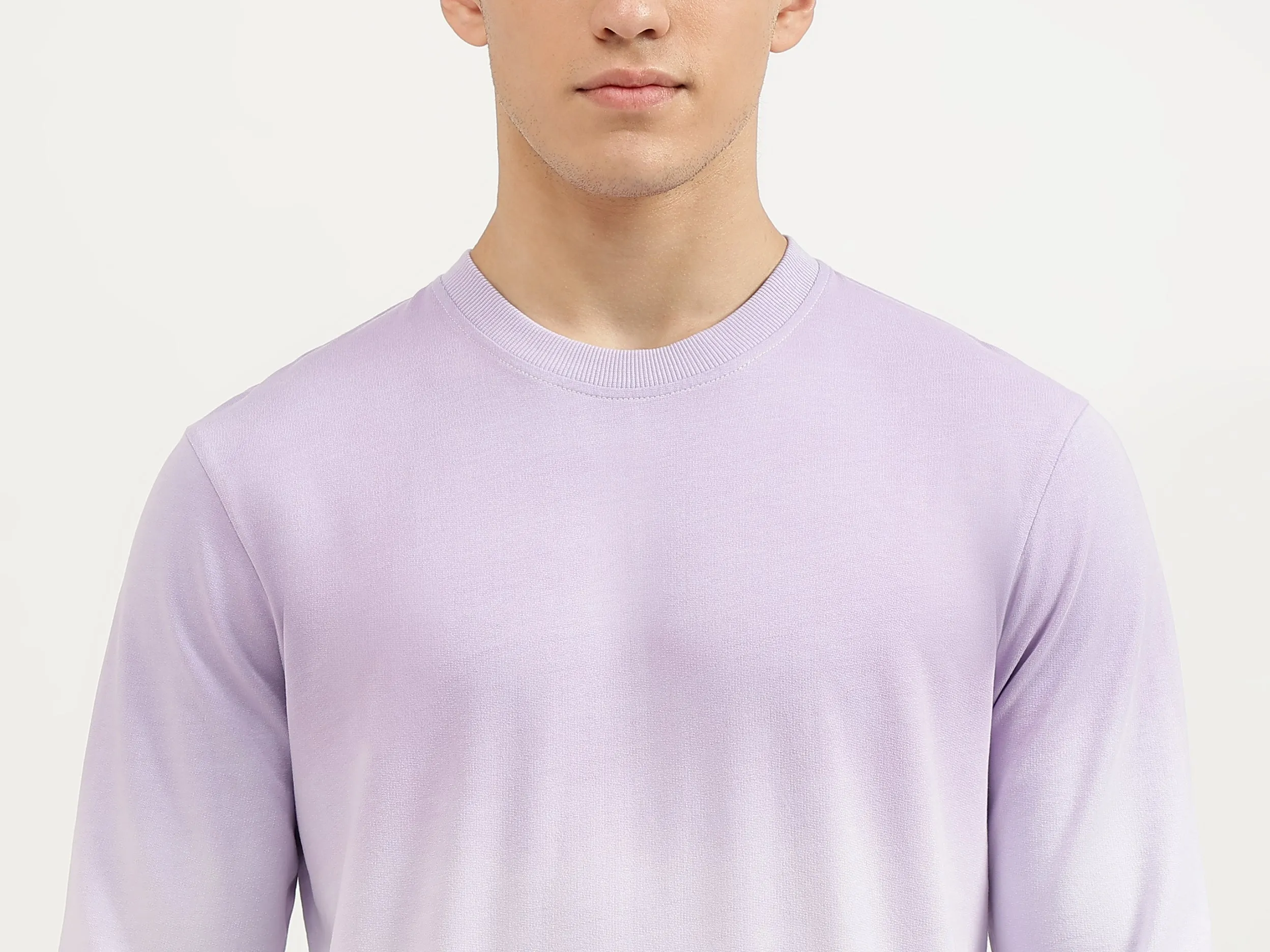 Regular Fit Crew Neck Ombre Sweatshirt