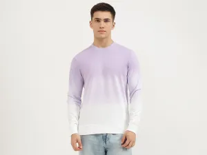 Regular Fit Crew Neck Ombre Sweatshirt