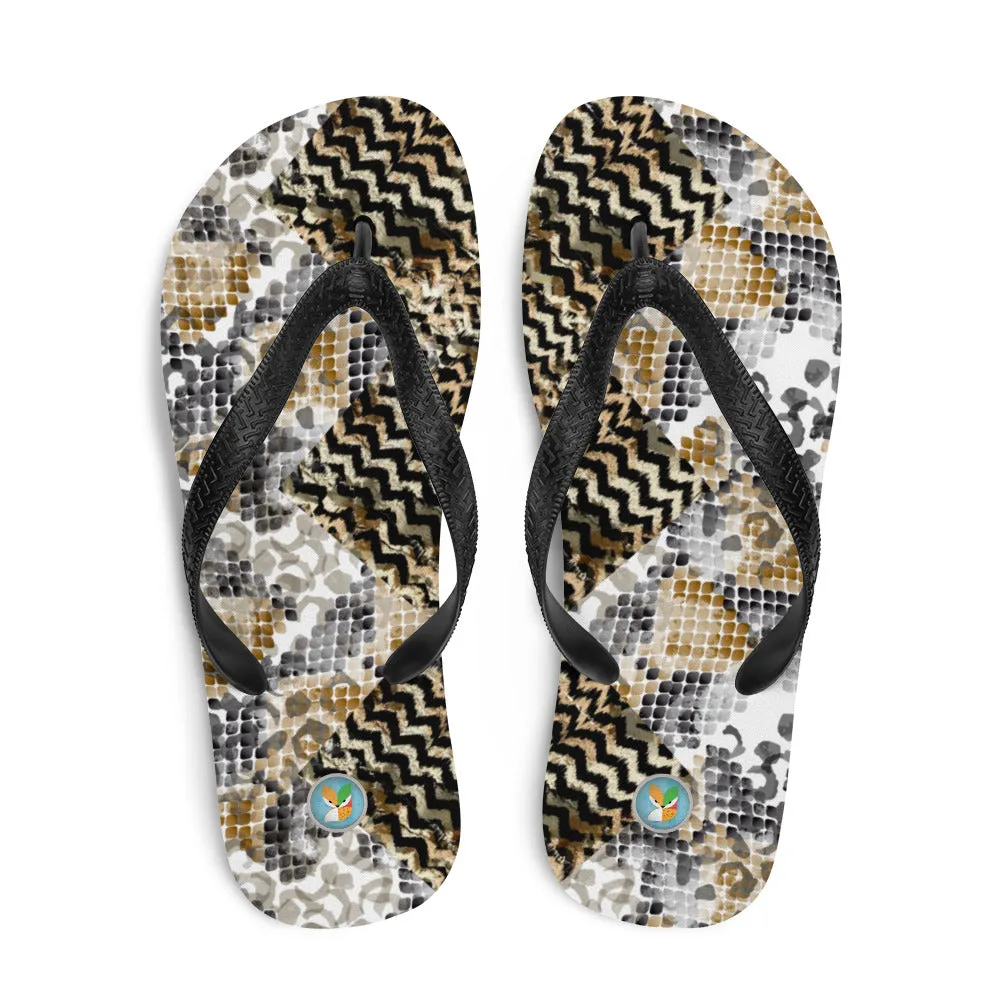 Reptile Patterns - Flip-Flops