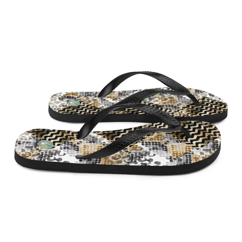 Reptile Patterns - Flip-Flops