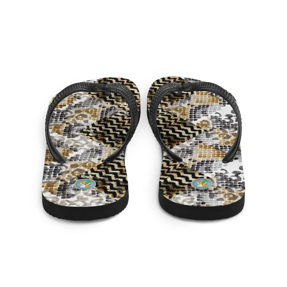 Reptile Patterns - Flip-Flops