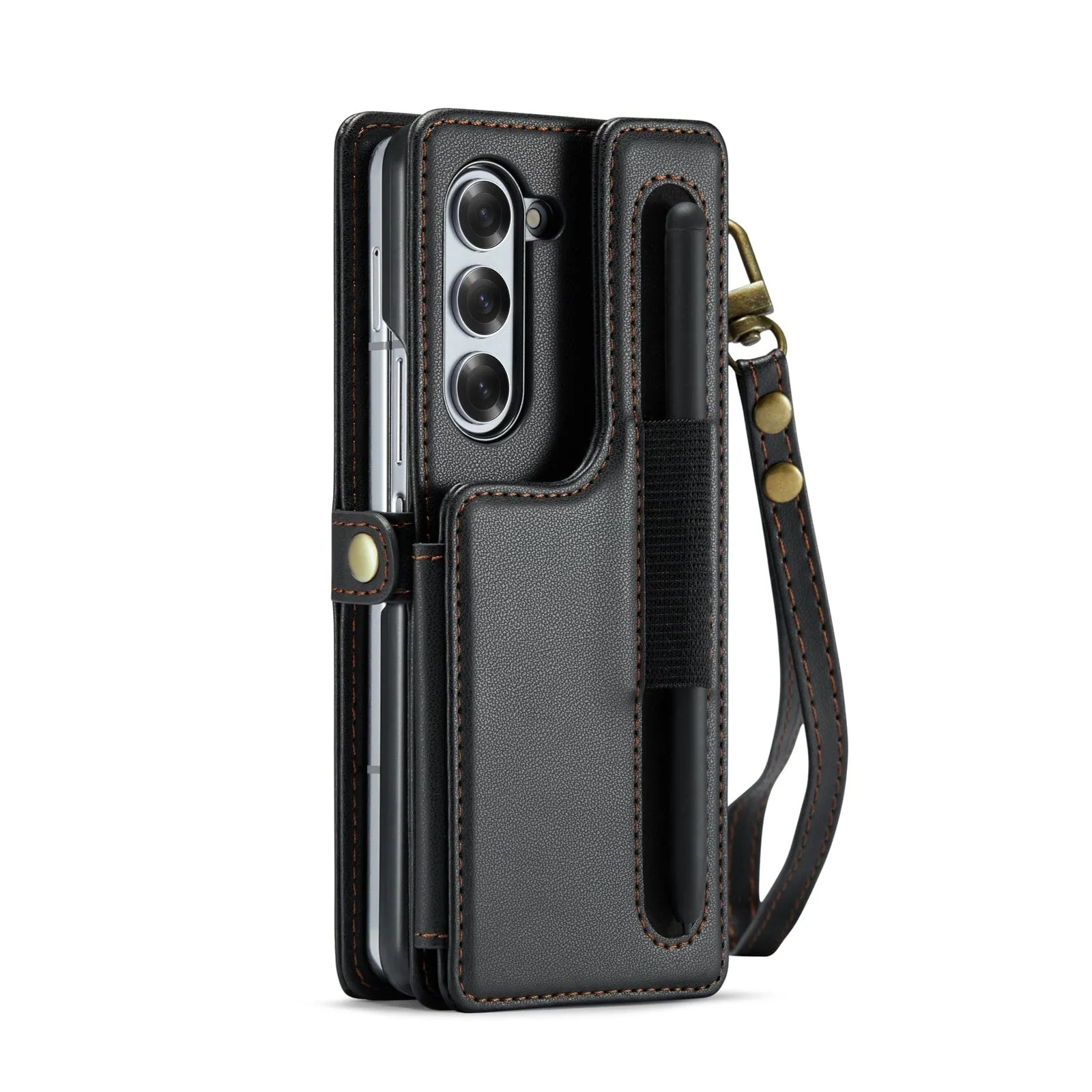 RFID Flip Leather Wallet Case For Samsung Z Fold 6
