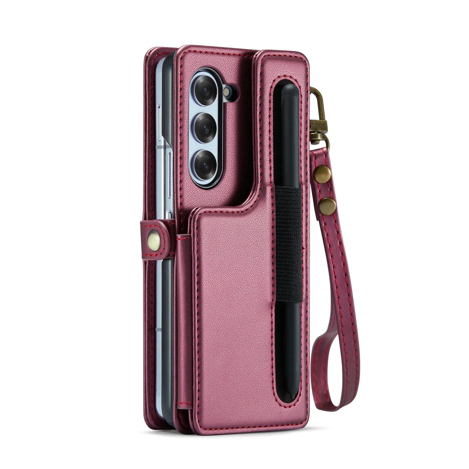 RFID Flip Leather Wallet Case For Samsung Z Fold 6