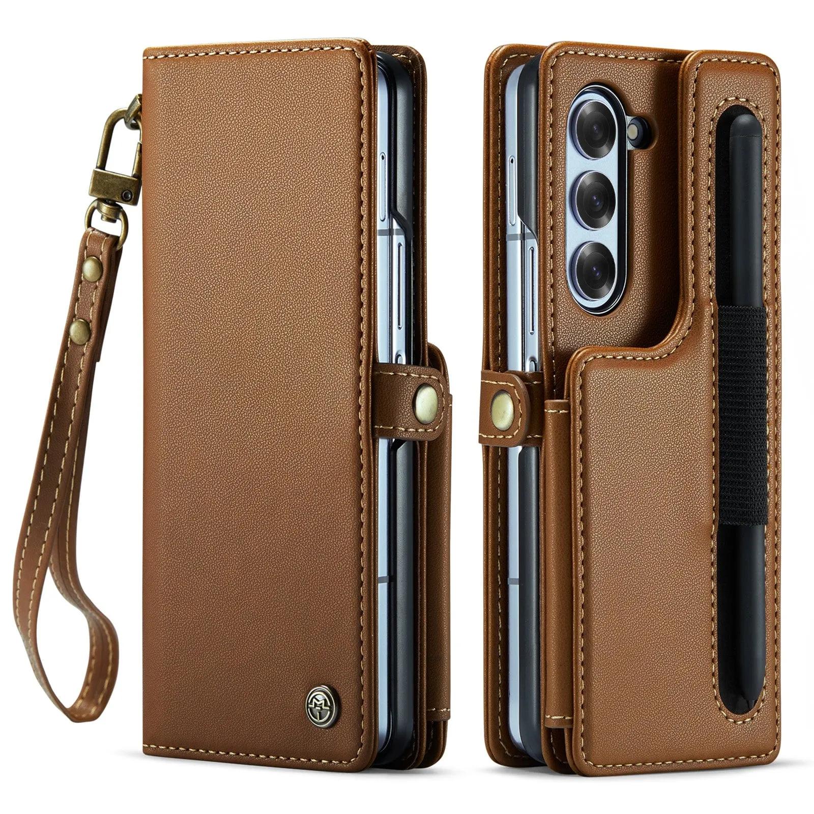 RFID Flip Leather Wallet Case For Samsung Z Fold 6