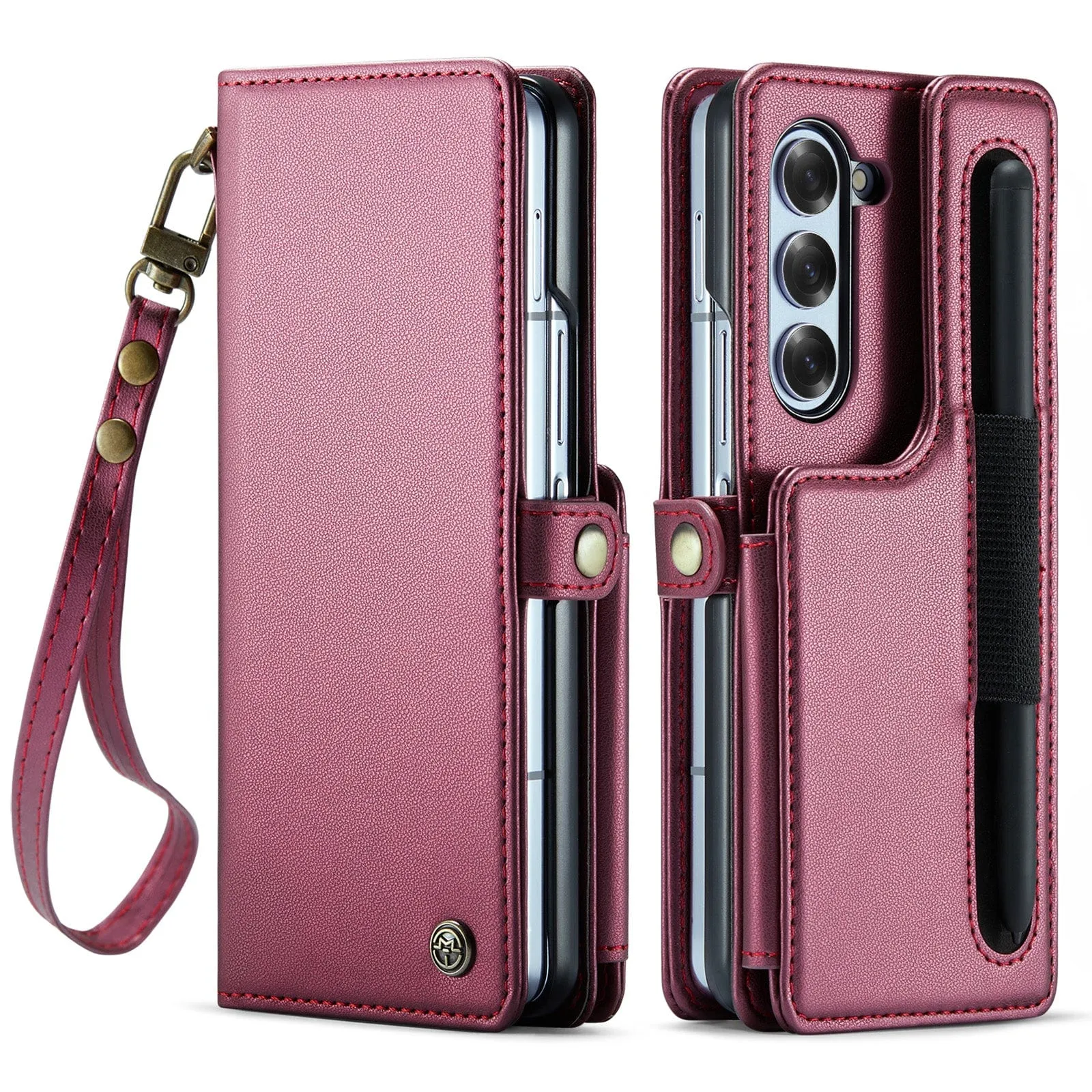 RFID Flip Leather Wallet Case For Samsung Z Fold 6