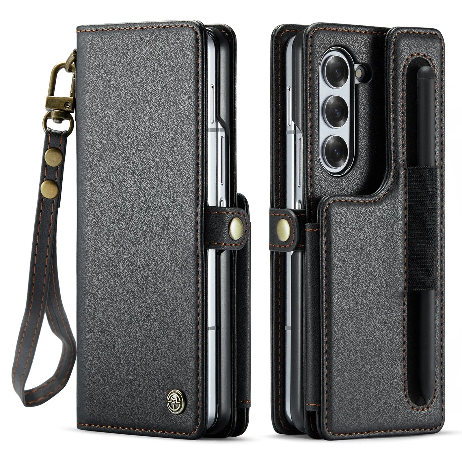 RFID Flip Leather Wallet Case For Samsung Z Fold 6