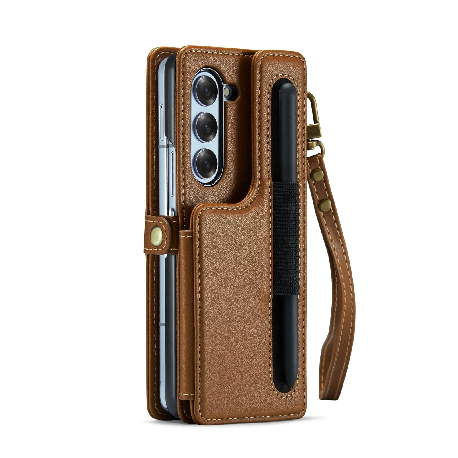 RFID Flip Leather Wallet Case For Samsung Z Fold 6