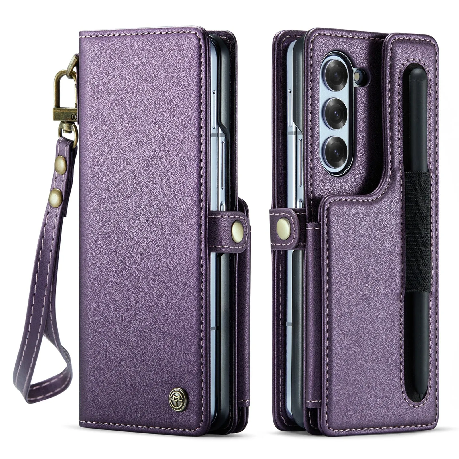 RFID Flip Leather Wallet Case For Samsung Z Fold 6