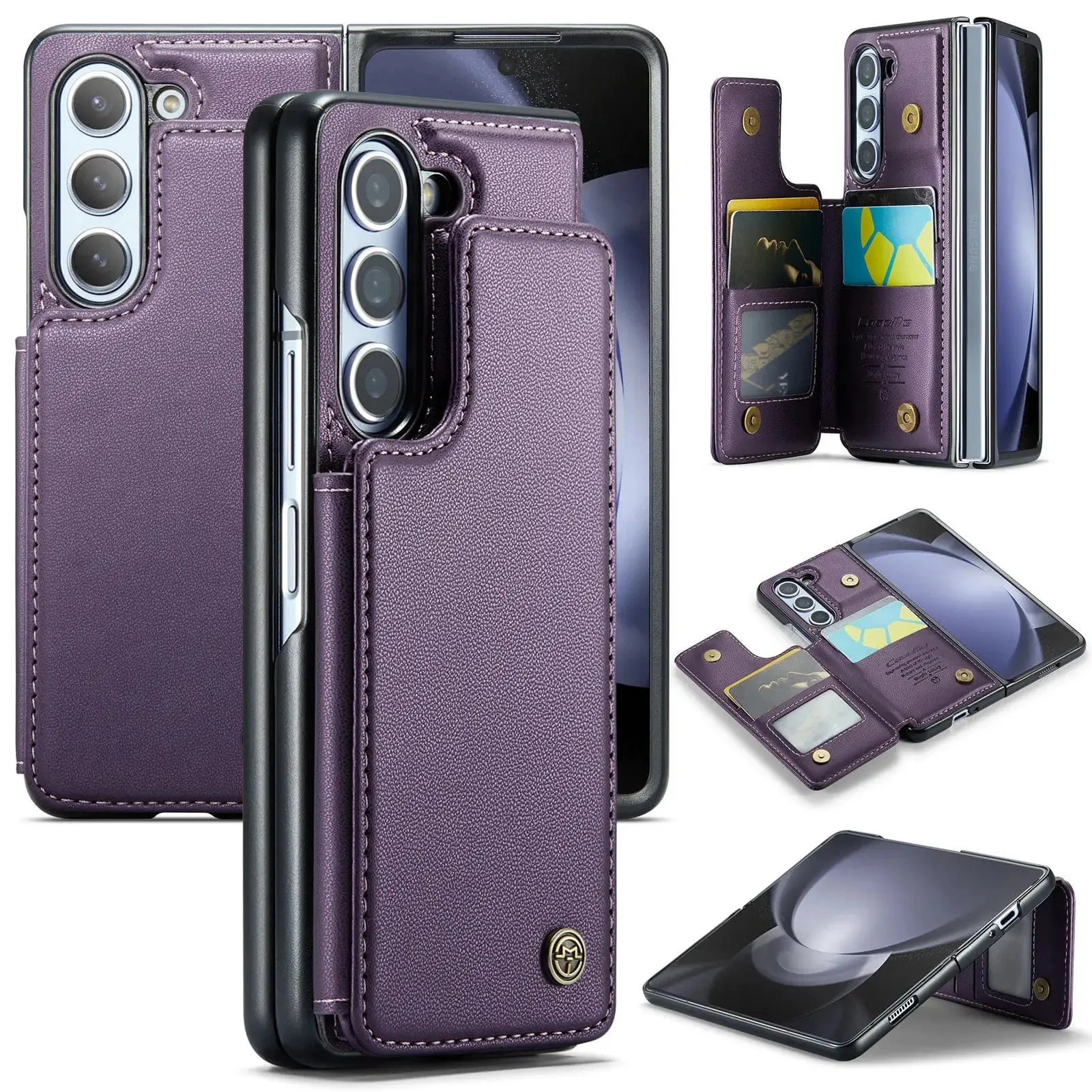 RFID Flip Leather Wallet Case For Samsung Z Fold