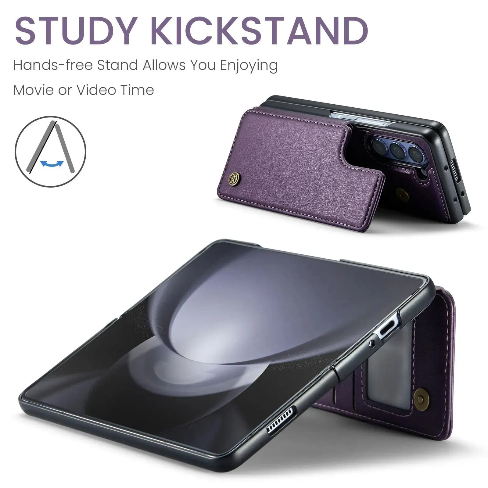 RFID Flip Leather Wallet Case For Samsung Z Fold