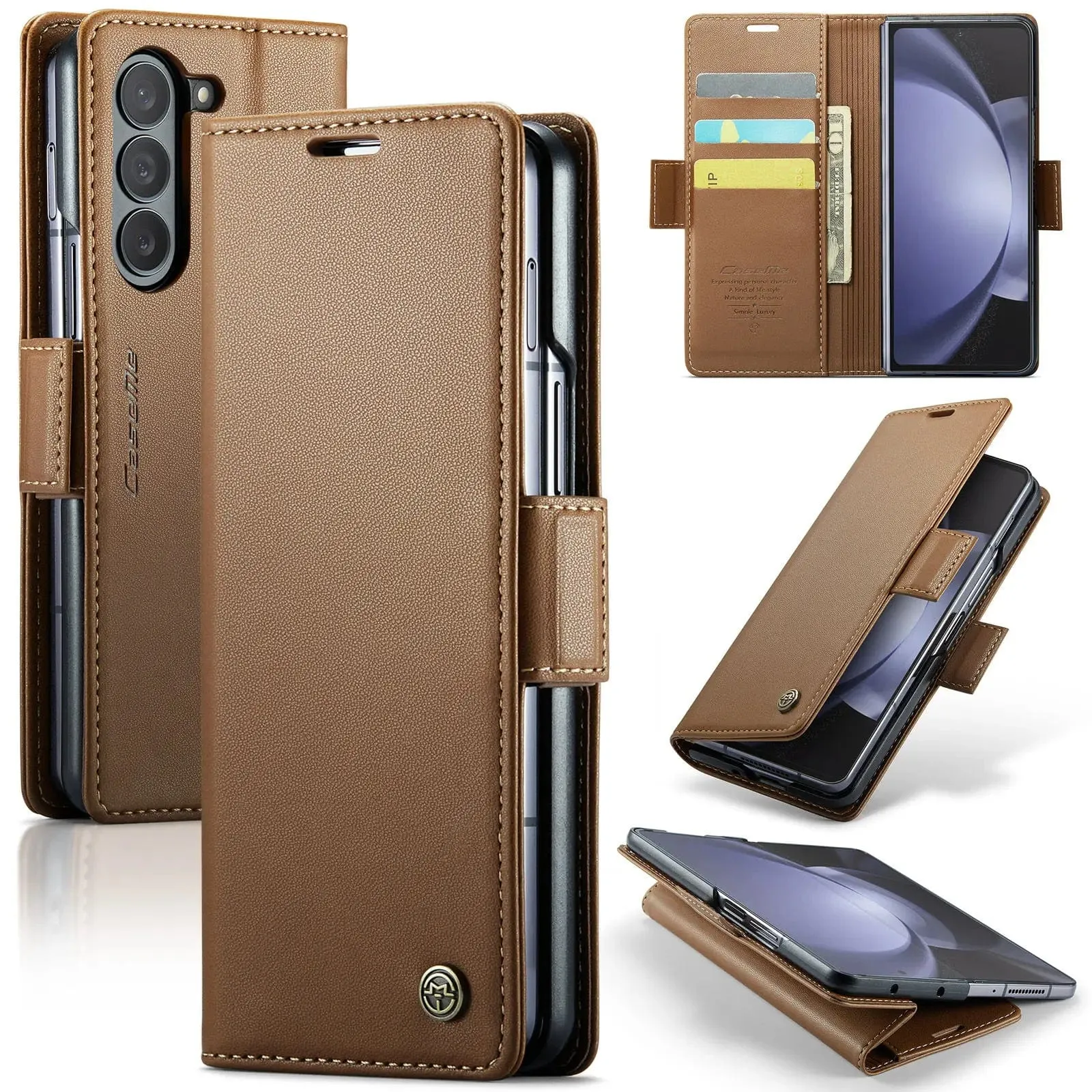 RFID Leather Card Holder Case For Samsung Z Fold