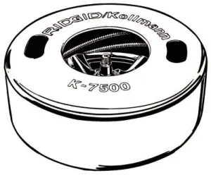 Ridge Tool Company Model K-7500 Drain Cleaners, 200 rpm, 3 in-10 in Pipe Dia., with C-100, 60052
